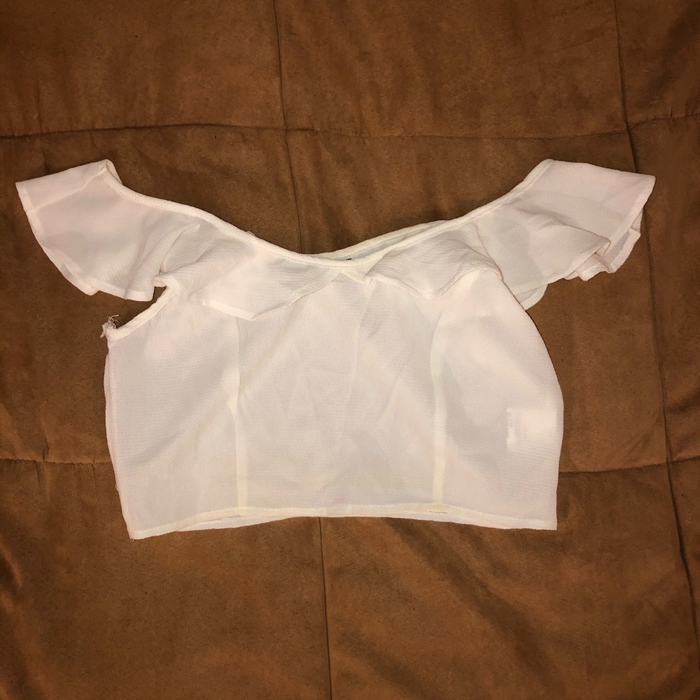 Over the Shoulder Crop Top